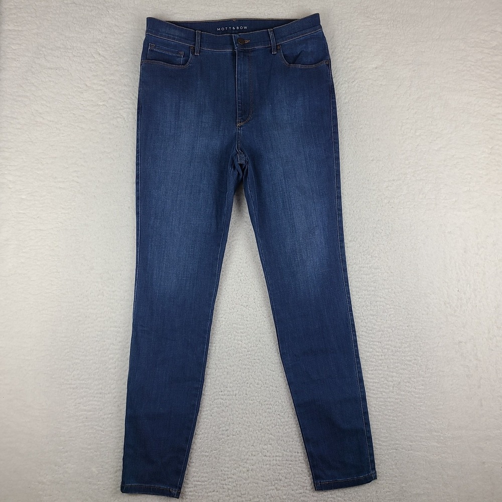Mott‎ & Bow Jeans Womens 32x30 Blue High Rise Skinny Medium Wash Denim